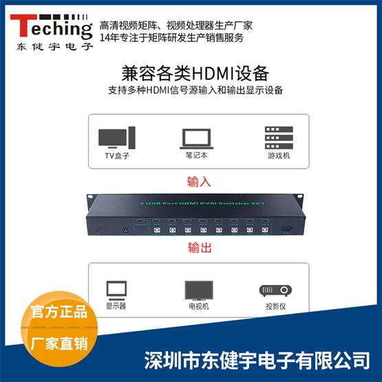 HDMI KVM八進一出切換器